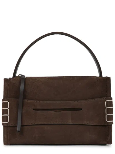Coutr.com Jw Anderson Small Loafer Bag In Suede In Brown