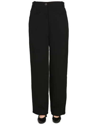 Coutr.com Khaite Preen Piqué Wide-leg Pants In Black