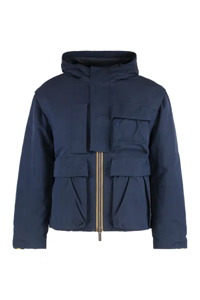 Coutr.com K-way Guillermo Cotton Feel Men's Short Cotton Parka With Primaloft Padding In Blue