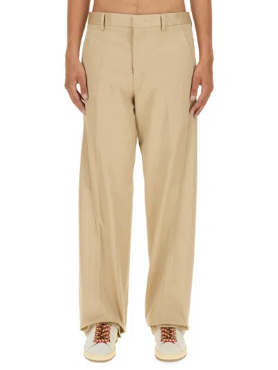 Coutr.com Lanvin Twisted Cotton Chino Trousers In Sand