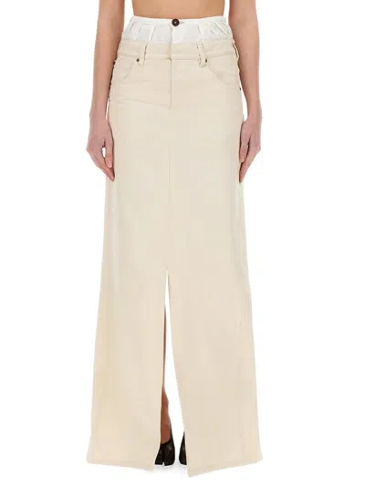 Coutr.com Maison Margiela Buttoned Long Skirt In Sand