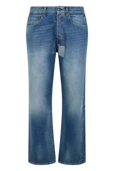Coutr.com Maison Margiela Slim Repaired Jeans In Blue