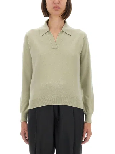 Coutr.com Maison Margiela Virgin Wool Polo Shirt In Green