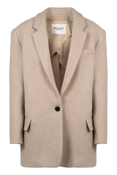 Coutr.com Marant Étoile Wool Single-breasted Blazer In Neutral
