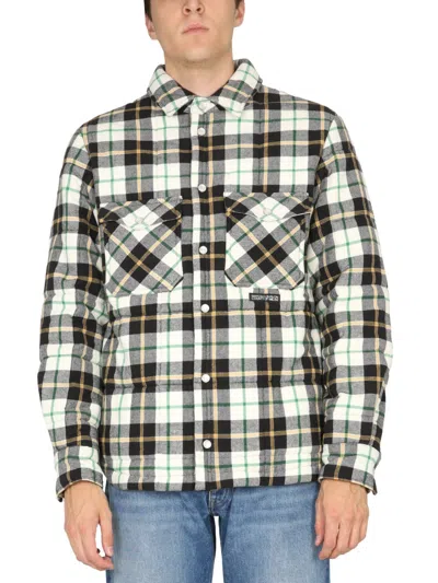 Coutr.com Marcelo Burlon Padded Pocket Checked Shirt In Green