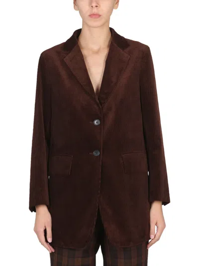 Coutr.com Margaret Howell Corduroy Single-breasted Blazer In Brown