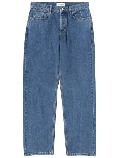 Coutr.com Marine Serre Moon Laser Straight Jeans In Blue