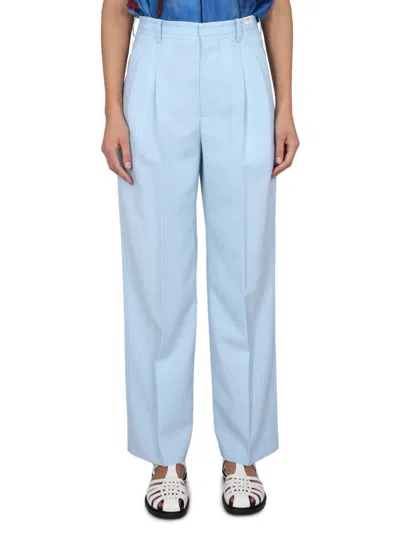Coutr.com Marni Wide-leg Tailored Trousers In Blue