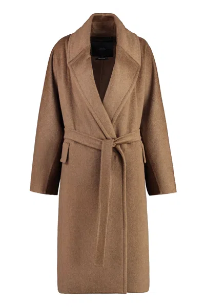 Coutr.com Max Mara Attuale Oversize Belted Coat In Brown