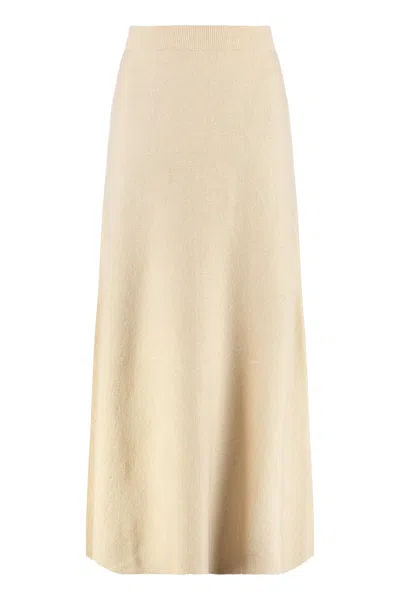 Coutr.com Max Mara Giberna Wool And Cashmere-blend Maxi Skirt In Sand