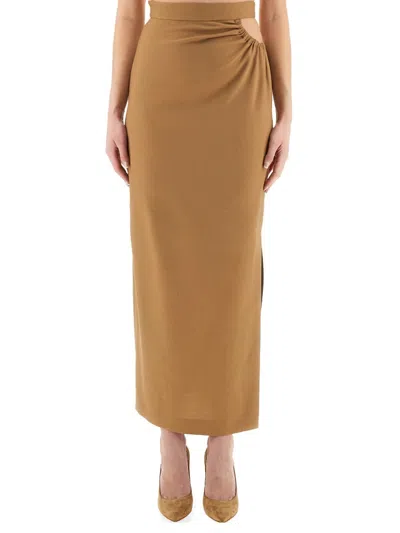 Coutr.com Max Mara Slim-fit Skirt In Linen Twill In Sand