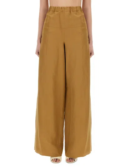 Coutr.com Max Mara Wide-leg Pants "honor" In Sand