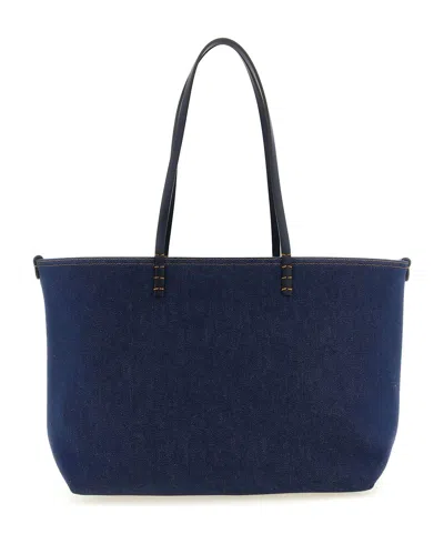 Coutr.com Mini Denim Roll Media Bag In Blue