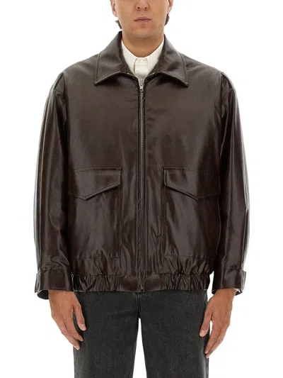 Coutr.com Mm6 Maison Margiela Faux Leather Jacket In Brown