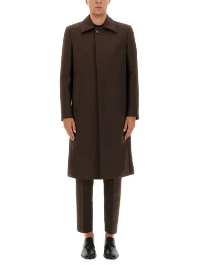 Coutr.com Mm6 Maison Margiela Wool Blend Coat In Brown