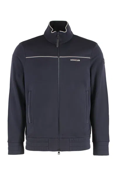 Coutr.com Moncler Cotton Zip-up Sweatshirt In Blue