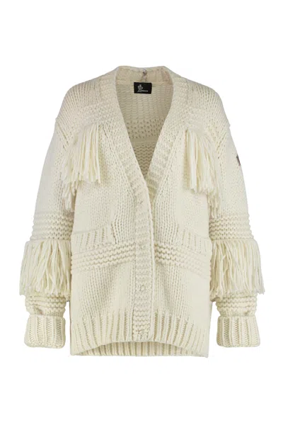 Coutr.com Moncler Grenoble Cardigan Oversize In Crochet In White