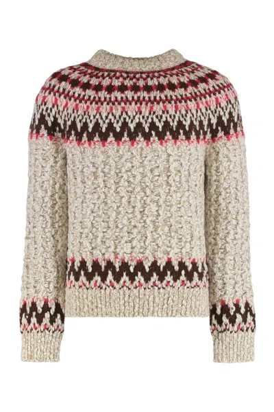 Coutr.com Moncler Grenoble Wool-blend Jacquard Sweater In Multi