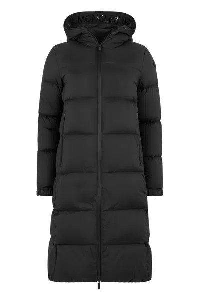 Coutr.com Moncler Hanoverian Hooded Long Down Jacket In Black