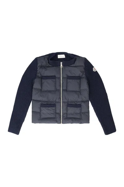Coutr.com Moncler Kids Padded Zip-up Cardigan In Blue