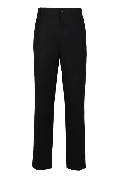 Coutr.com Moncler Wool Flannel Tailored Trousers In Black