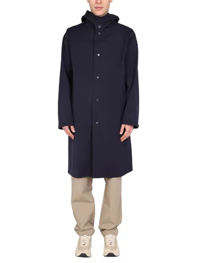 Coutr.com Monobi Hooded Trench Coat In Blue