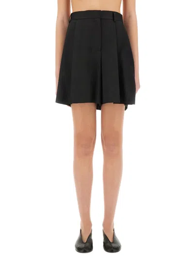 Coutr.com Moschino Couture Asymmetrical Virgin Wool Shorts In Black