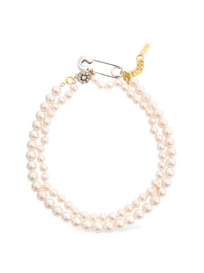 Coutr.com Moschino Couture Double-strand Pearl Necklace In White