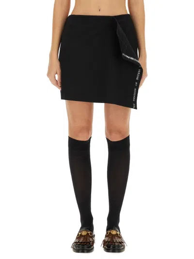 Coutr.com Moschino Couture Logo Printed Skirt In Black