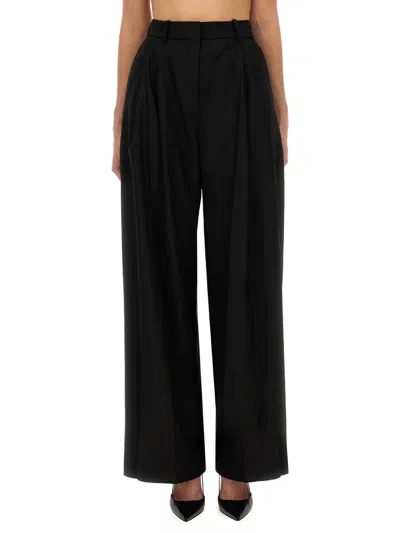 Coutr.com Nina Ricci Pleated Wool-gabardine Wide-leg Pants In Black