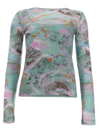 Coutr.com Off-white Light Jersey Storytelling Double Top In Multi