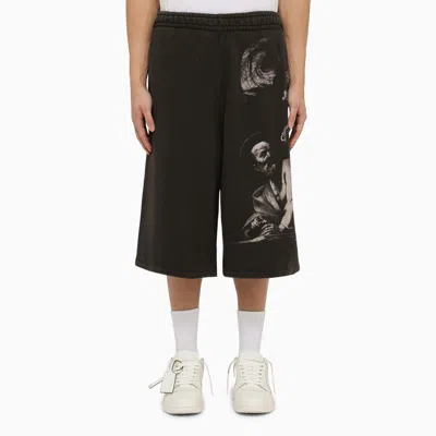 Coutr.com Off-white S. Matthew Cotton Track Shorts In Black