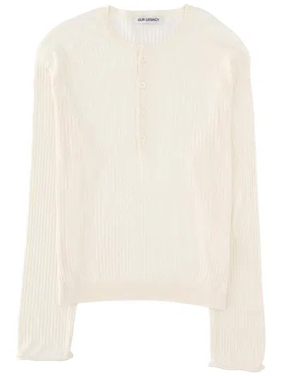 Coutr.com Our Legacy Fine Henley Cotton Crepe In White