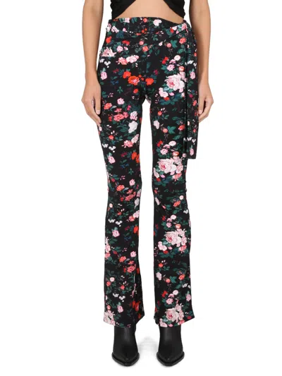 Coutr.com Paco Rabanne Printed Trousers In Black