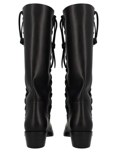 Coutr.com Paris Texas Roxanne Leather Knee-high Boots In Black