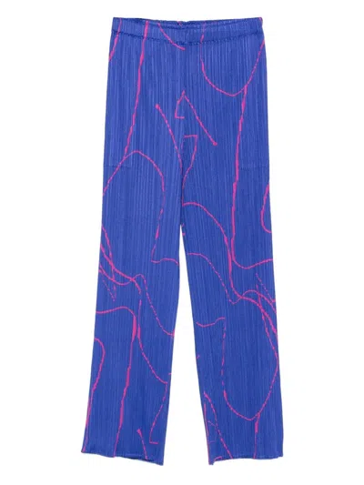 Coutr.com Pleats Please Issey Miyake Pause Pants In Blue