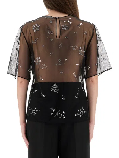 Coutr.com Rabanne Transparent Top With Applications In Black
