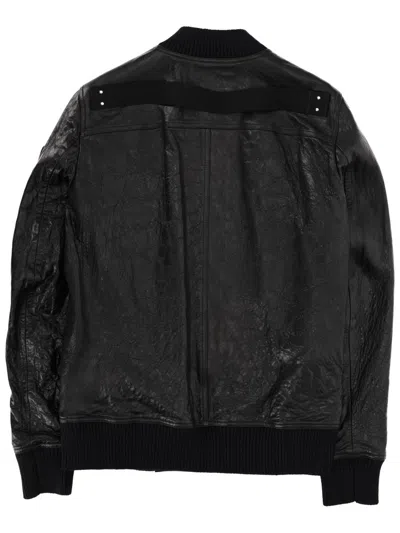 Coutr.com Rick Owens Classic Flight Leather Bomber Jacket In Black