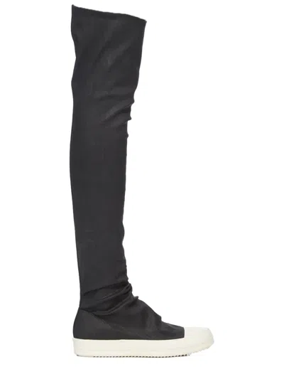 Coutr.com Rick Owens Drkshdw Over-the-knee Sneaks Denim (women's) In Black