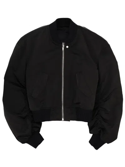 Coutr.com Rick Owens Leather And Shearling Jacket In Black