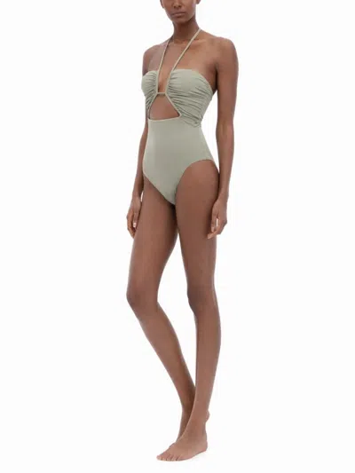 Coutr.com Rick Owens Prong Cutout Swimsuit In Gray