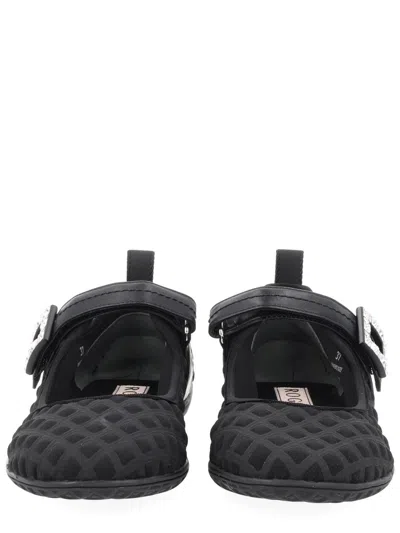 Coutr.com Roger Vivier Viv Low Mary Janes In Fabric Woman In Black