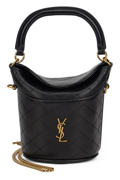 Coutr.com Saint Laurent Gaby Mini Bucket In Lambskin In Black