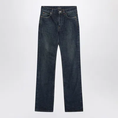 Coutr.com Saint Laurent Nico Low-rise Straight Jeans In Blue