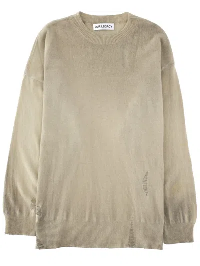 Coutr.com Slant Knit Moss Spray Dye Cherub Wool In Sand