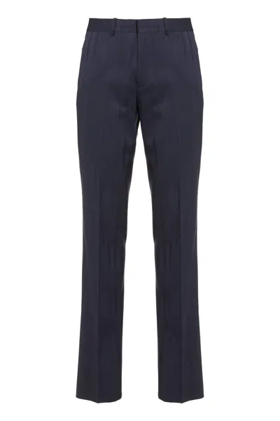 Coutr.com Off-white Slim Fit Tailored Trousers In Blue