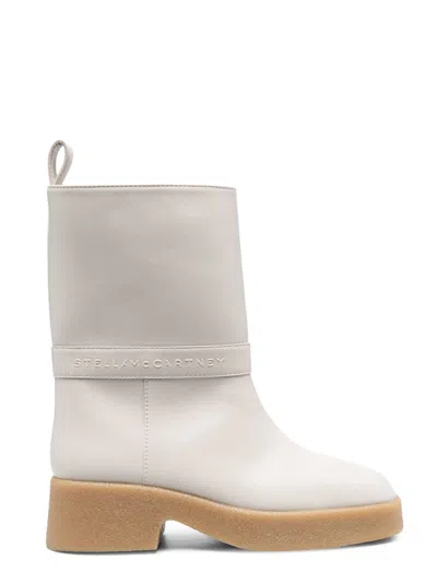 Coutr.com Stella Mccartney Alter Mat Boots With Embossed Logo In White