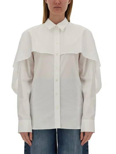 Coutr.com Stella Mccartney Cape Layer Long Sleeve Shirt In White