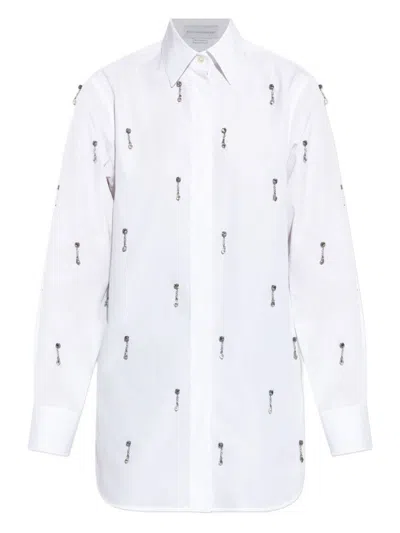 Coutr.com Stella Mccartney Lead-free Crystal Embellished Oxford Shirt In White