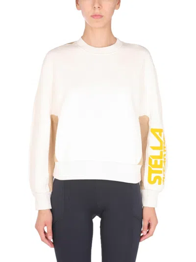 Coutr.com Stella Mccartney Logo-print Colour-block Sweatshirt In White